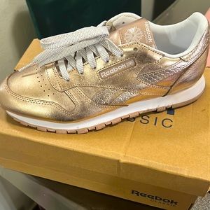 Classic Reebok rose gold worn once